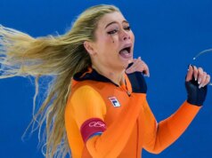 A estrela holandesa da patinação de velocidade Jutta Leerdam, noiva de Jake Paul, bate o recorde dos Jogos Olímpicos de Inverno com a medalha de ouro