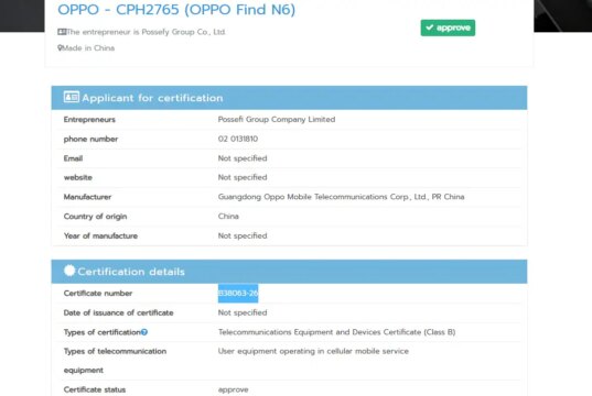 Oppo Discover N6 chega ao banco de dados NBTC, o lançamento world pode ocorrer em breve