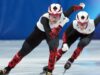 Courtney Sarault, do Canadá, conquista o bronze olímpico na patinação de velocidade em pista curta 500m