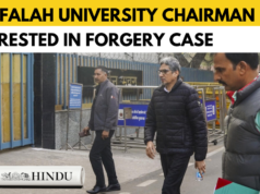 Polícia de Delhi prende presidente da Universidade Al Falah em caso de falsificação