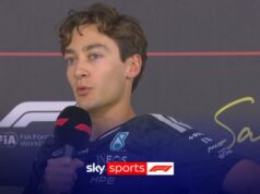 Russell admite preocupação com os rápidos treinos de Hamilton na Ferrari