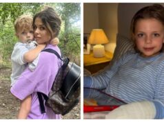 A ex-estrela de TOWIE, Chloe Lewis, revela filho de seis anos envolvido em um terrível acidente de patinação no gelo