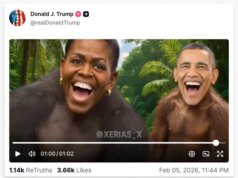 Trump compartilha vídeo racista que retrata Obamas como macacos