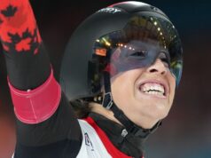 Valerie Maltais, do Canadá, conquista bronze na patinação de velocidade feminina