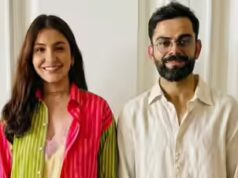 Virat Kohli-Anushka Sharma posa para fotos com os fãs