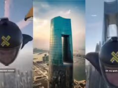 Assista à manobra de cair o queixo mais louca de Dubai: 5 homens voam pelo resort mais alto do mundo a 200 km/h